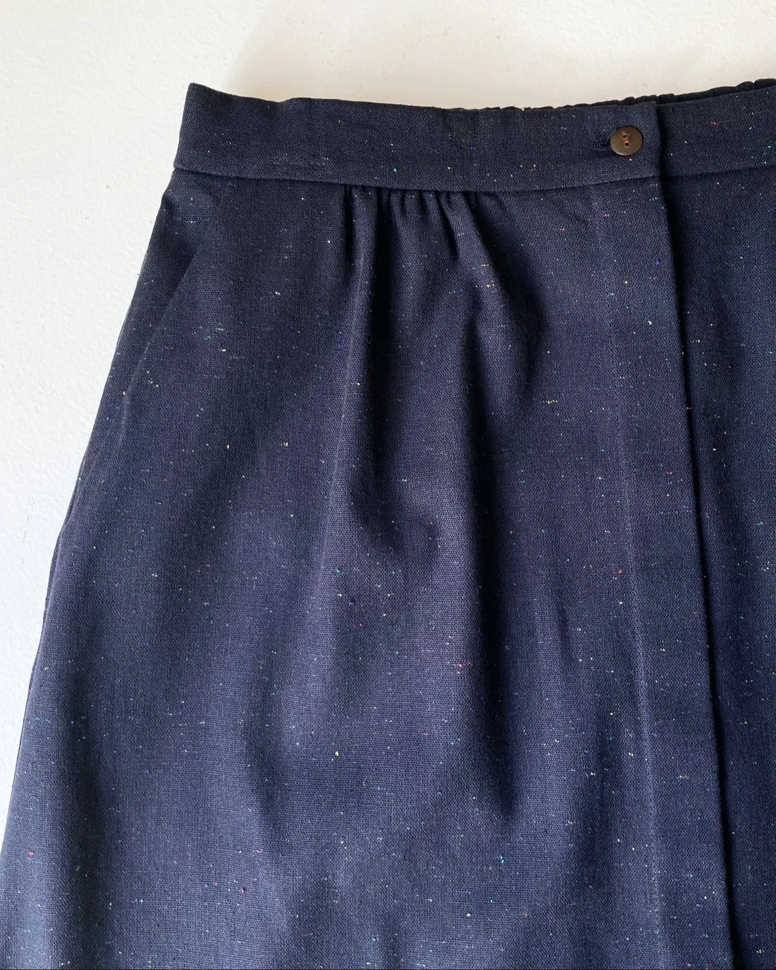 Skirt No2402w, confetti and coffee linen sold by atelier b product image thumbnail 3