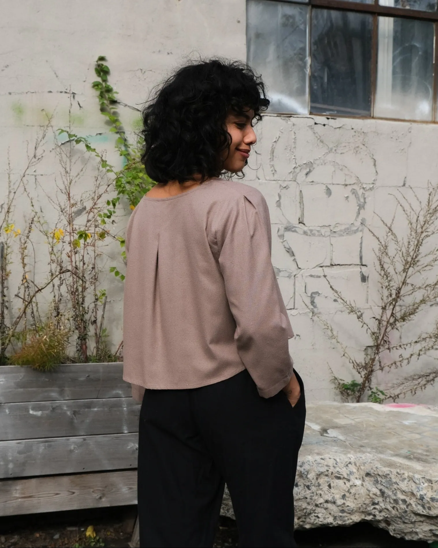 Raw silk top No2368w sold by atelier b product image thumbnail 2