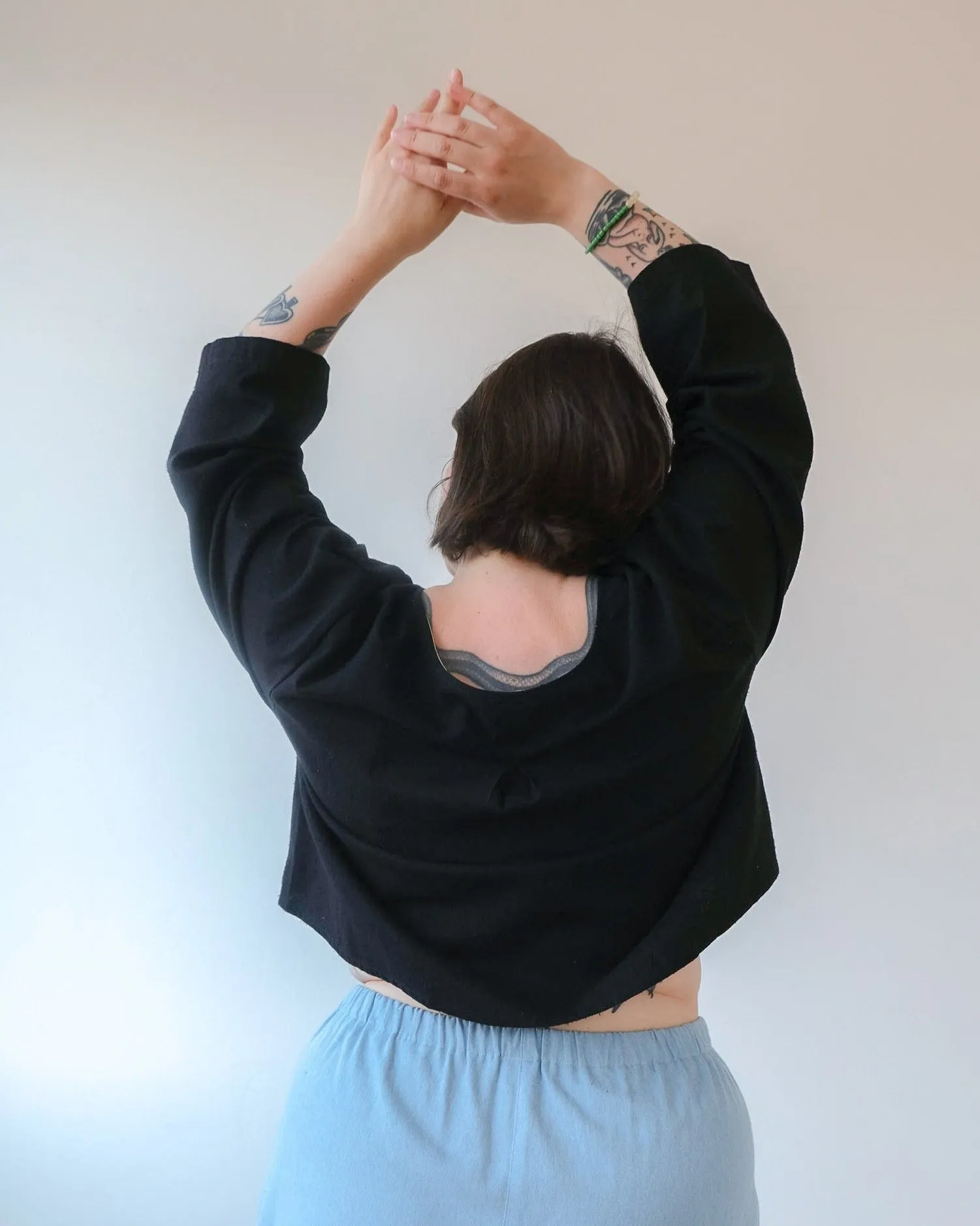 Raw silk top No2368w sold by atelier b