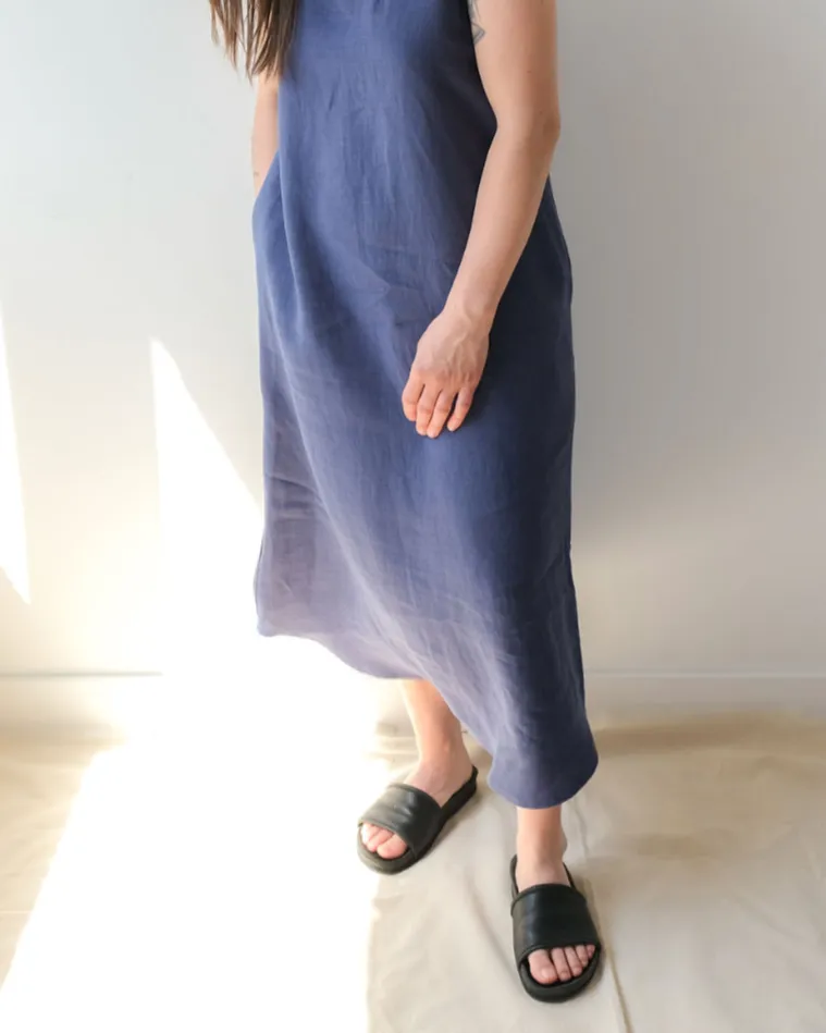 Long linen dress No2313w sold by atelier b product image thumbnail 5
