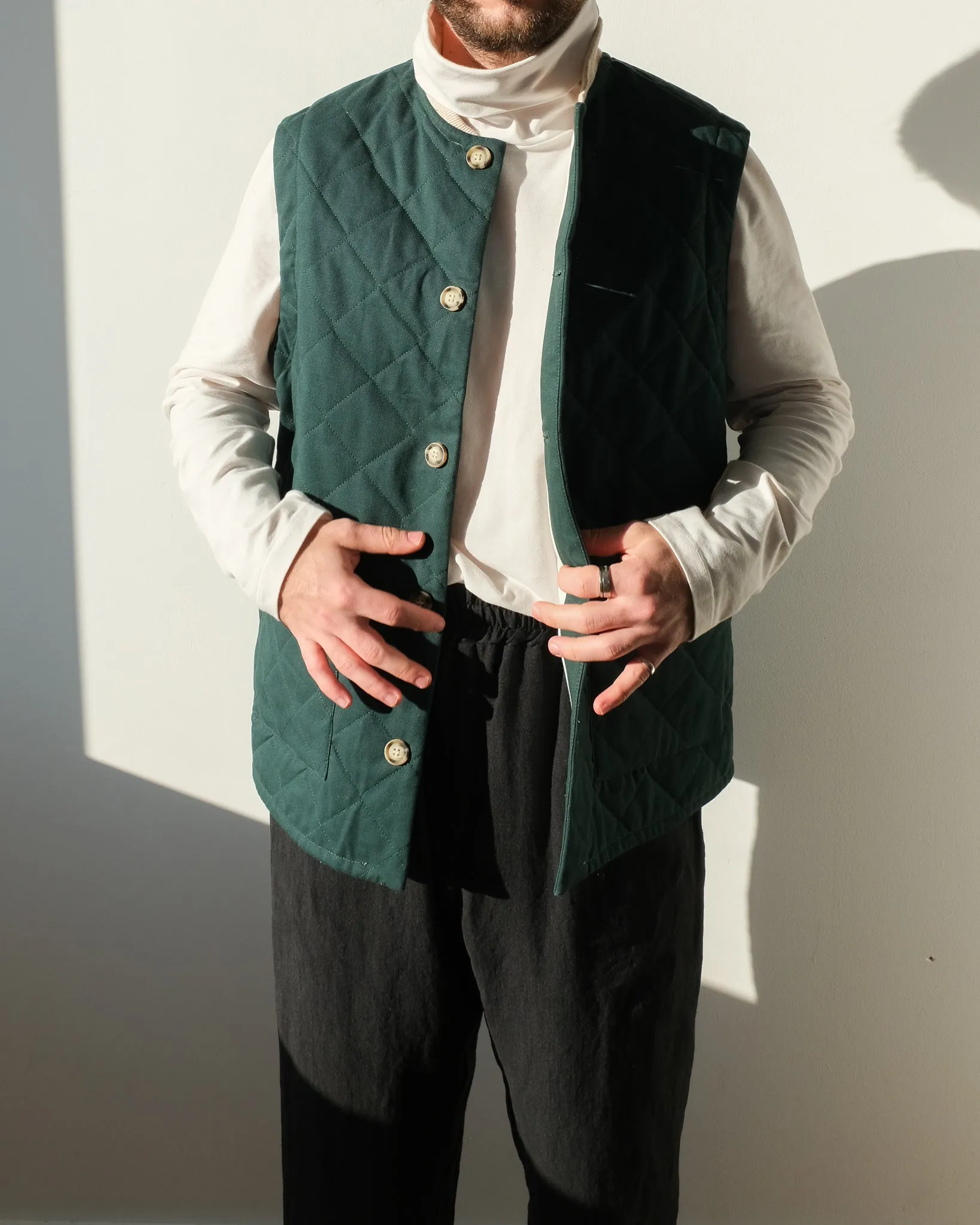 Turtleneck No2296m, eggshell sold by atelier b