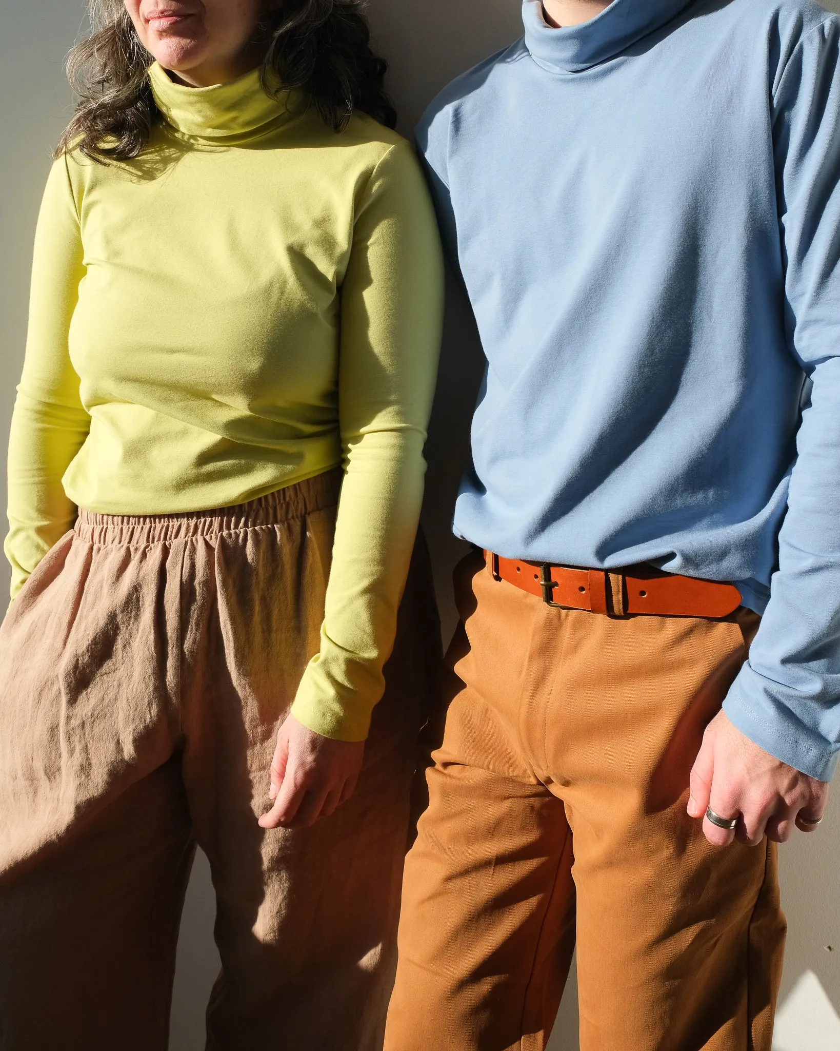 Turtleneck No2296m, lime and eggshell sold by atelier b product image thumbnail 2