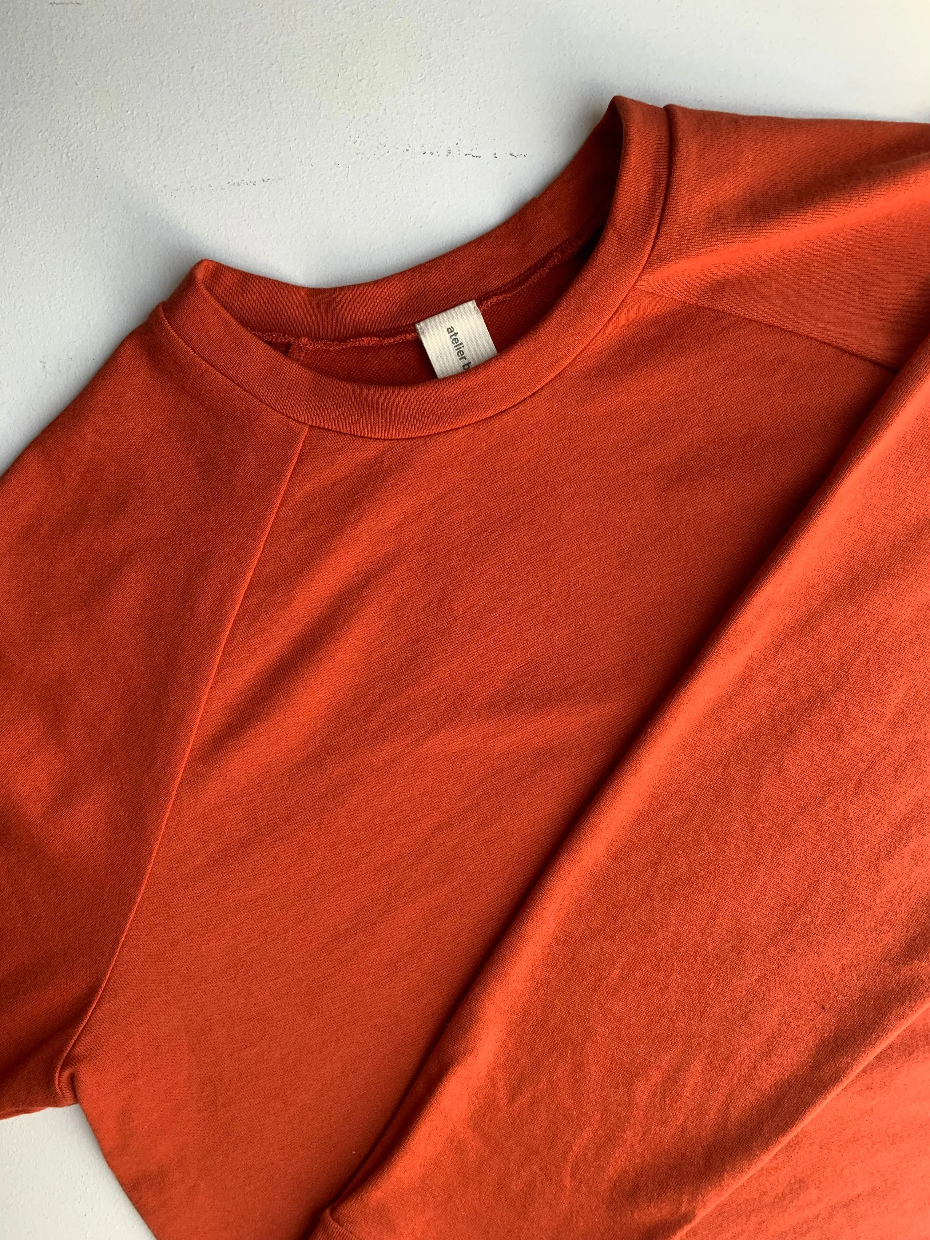 French terry sweater No2282u, orange size 3x sold by atelier b product image thumbnail 5