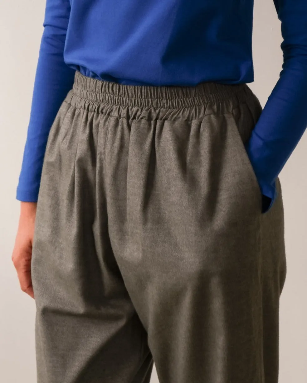 Loose-fitting pants No2274w, cotton flannel sold by atelier b