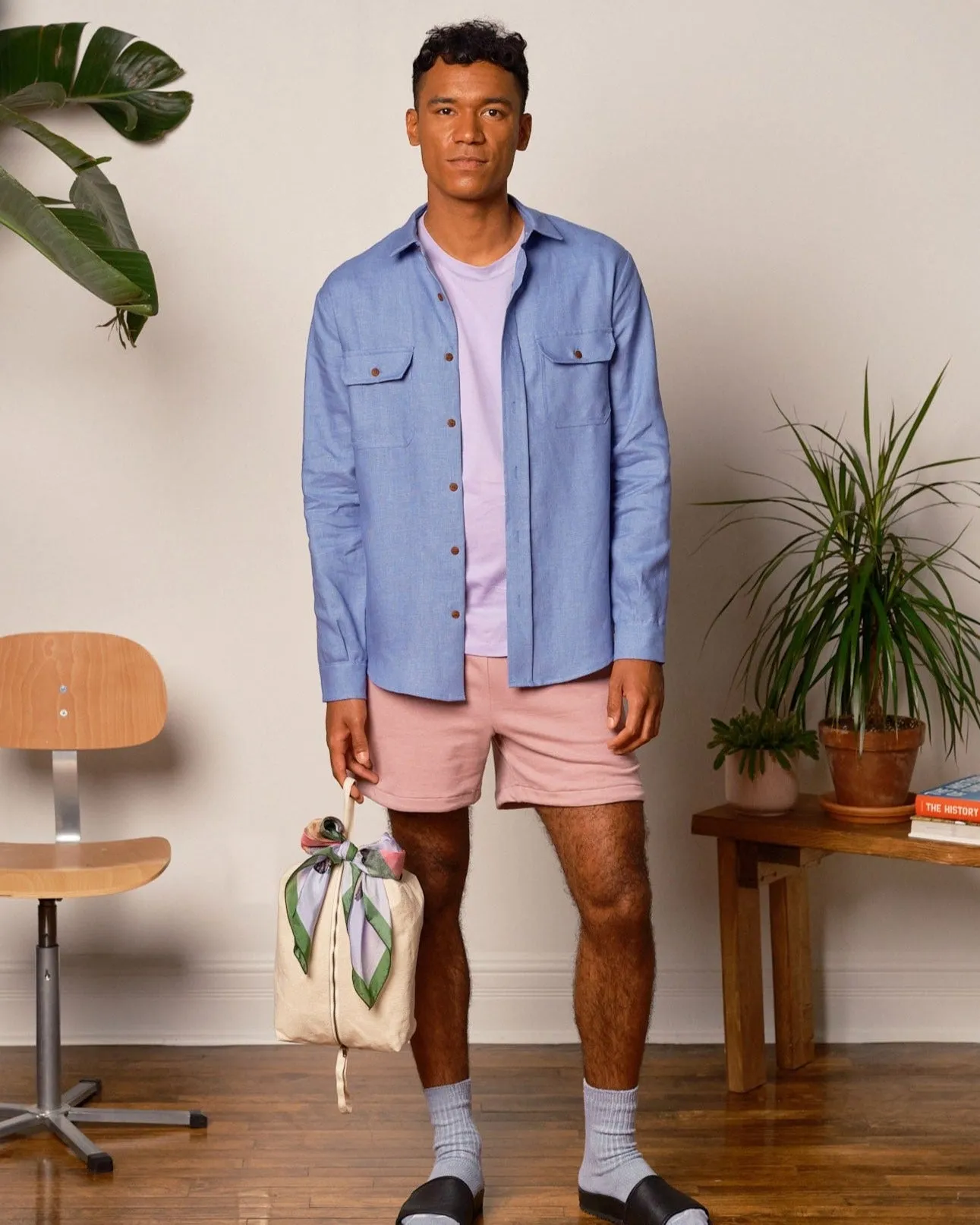 Unisex linen overshirt No2241u sold by atelier b product image thumbnail 3