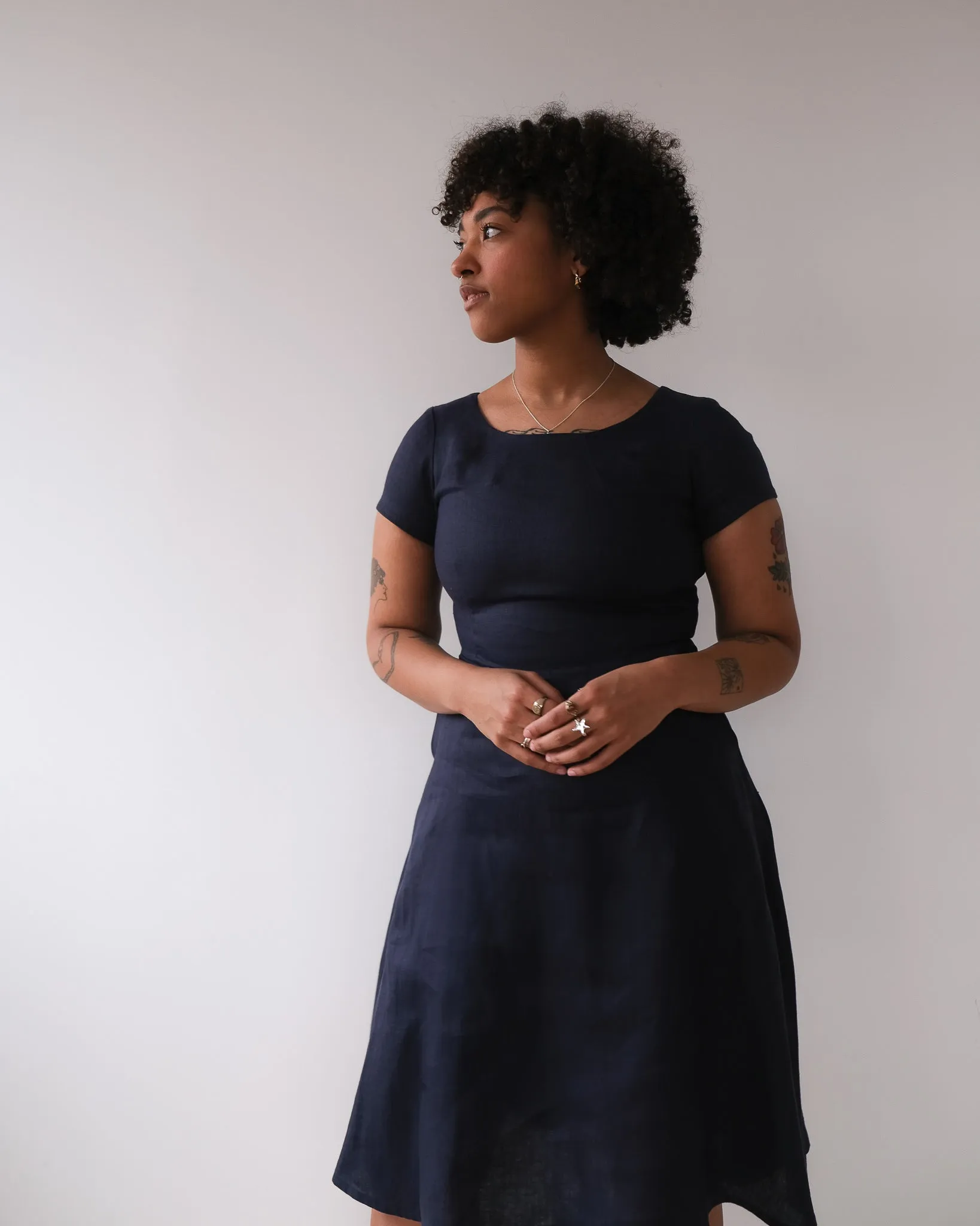 Robe ligne A de lin No2206w taille 5x sold by atelier b product image thumbnail 3