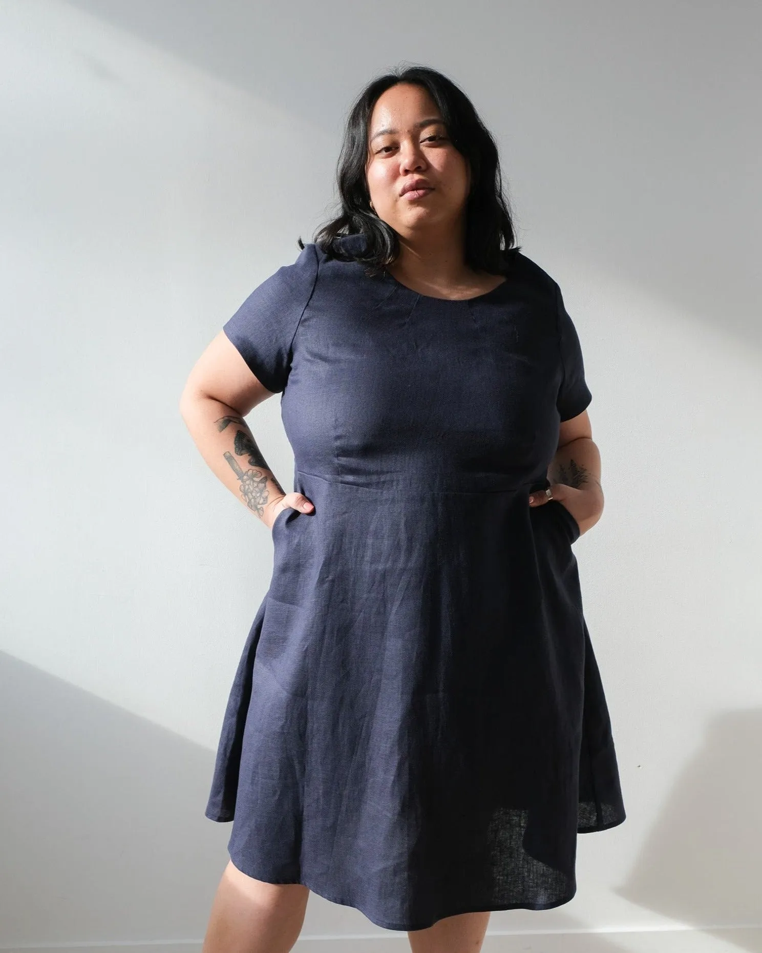 Robe ligne A de lin No2206w taille 5x sold by atelier b product image thumbnail 2