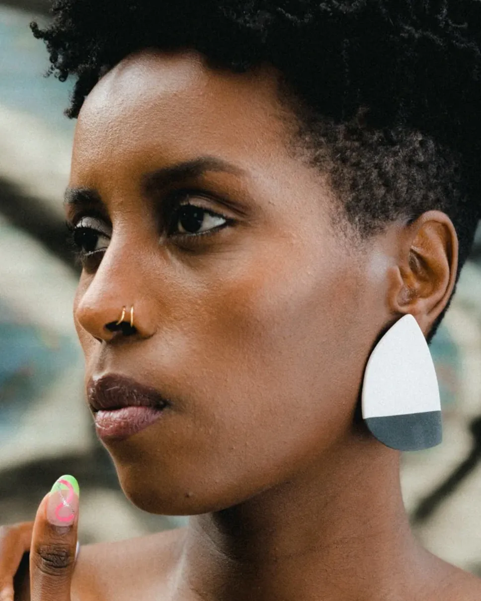 IKUN earrings by Adé, forest and coral sold by atelier b product image thumbnail 4
