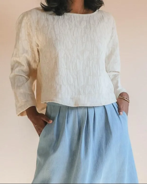 Wrap skirt No2402w, 10 oz indigo denim sold by atelier b product image thumbnail 3