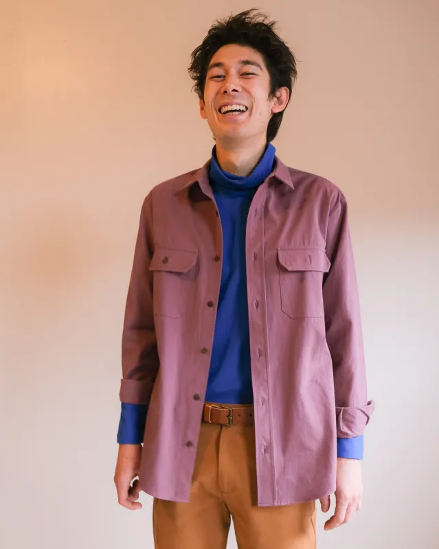 Unisex cotton overshirt No2486u sold by atelier b