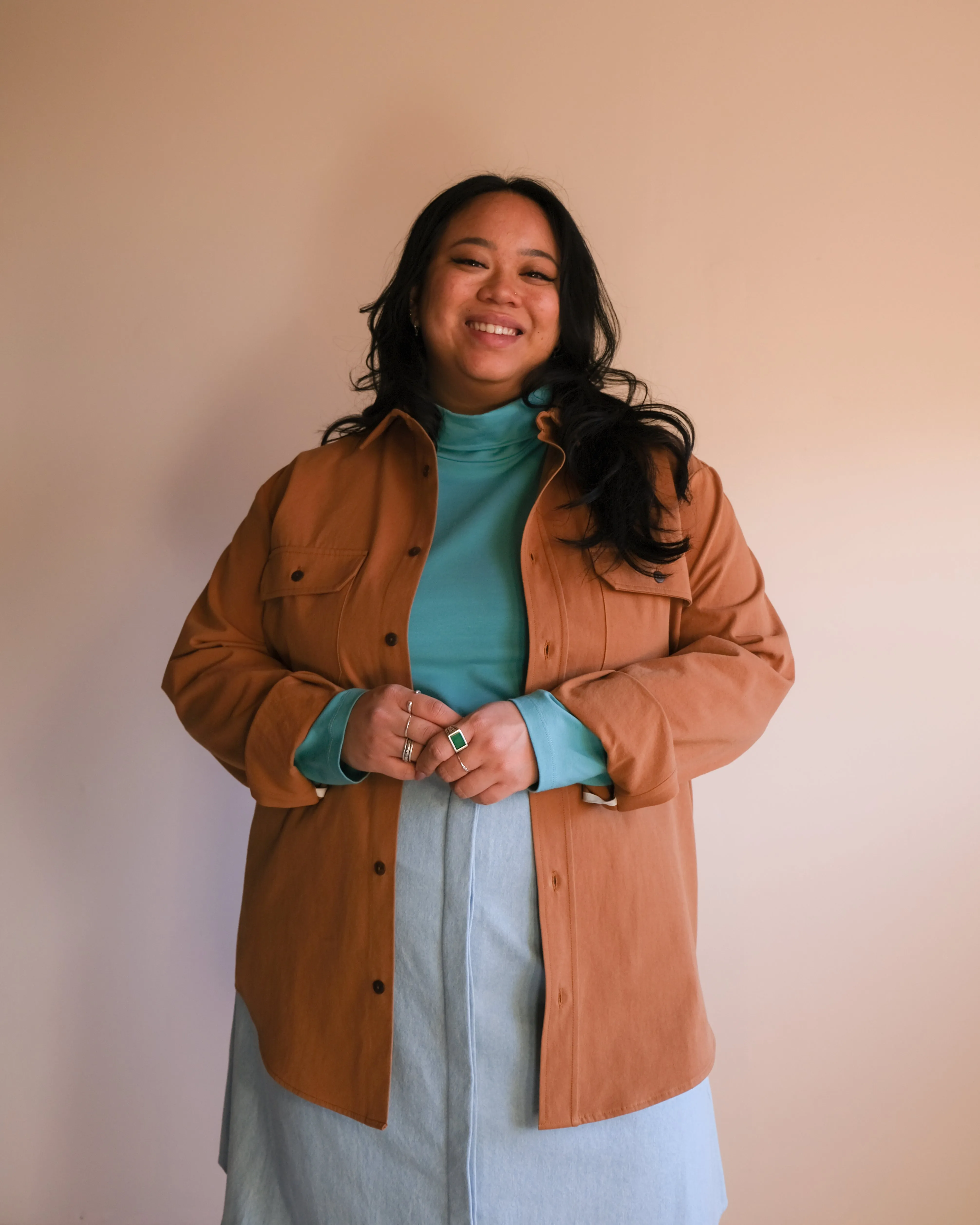 Unisex cotton overshirt No2486u sold by atelier b product image thumbnail 2