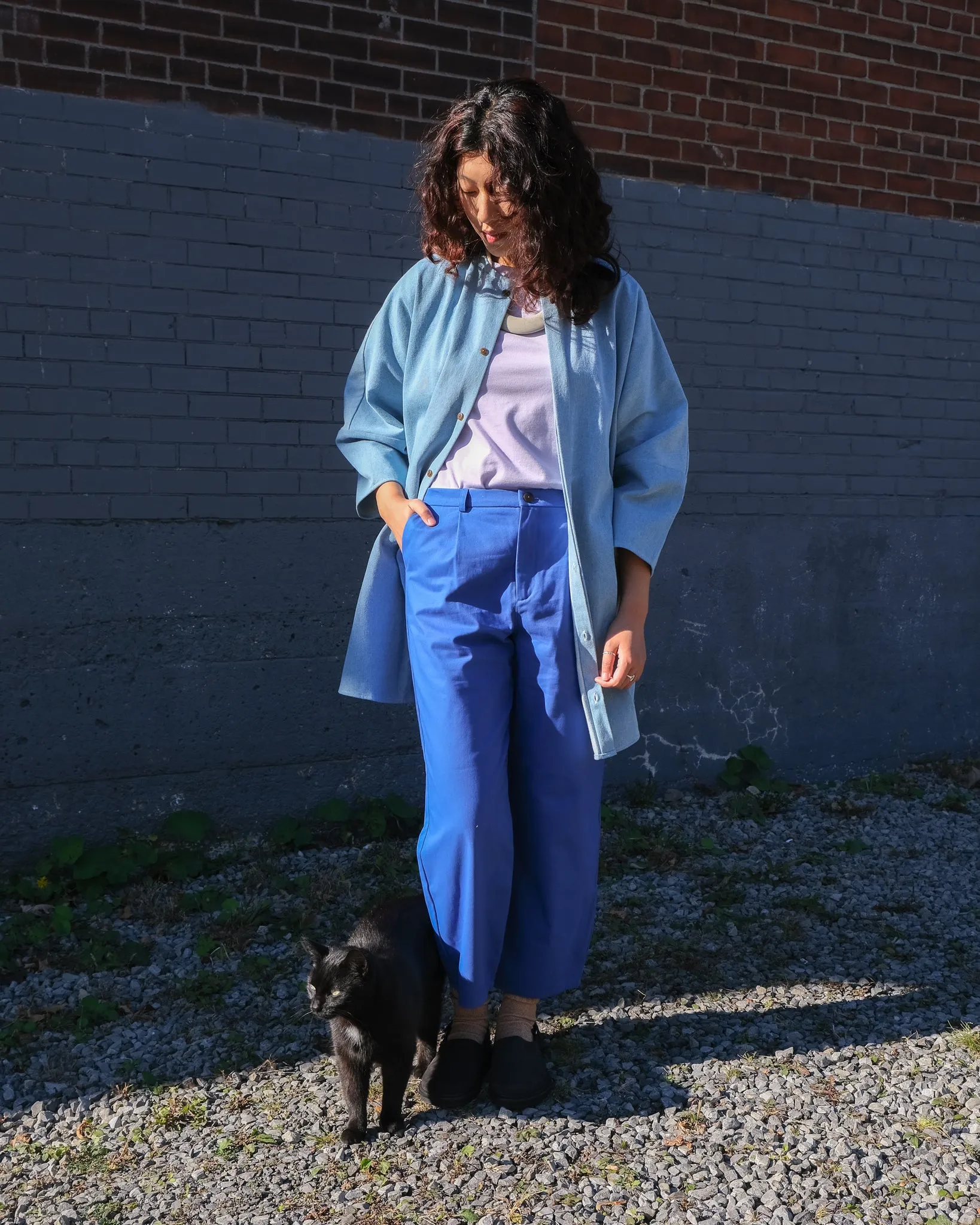 Balloon trousers No2492w, brushed cotton twill sold by atelier b product image thumbnail 2