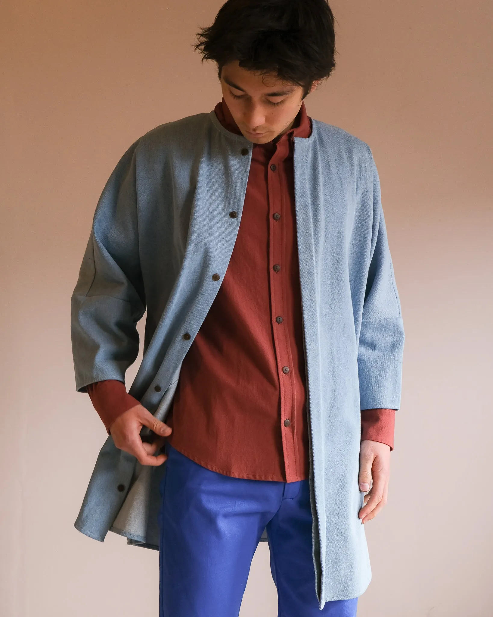 Unisex vest No2491u, 10 oz indigo denim sold by atelier b product image thumbnail 2