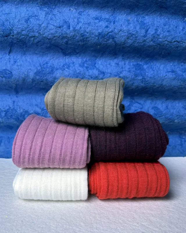 Knee-high wool socks by OKAYOK sold by atelier b
