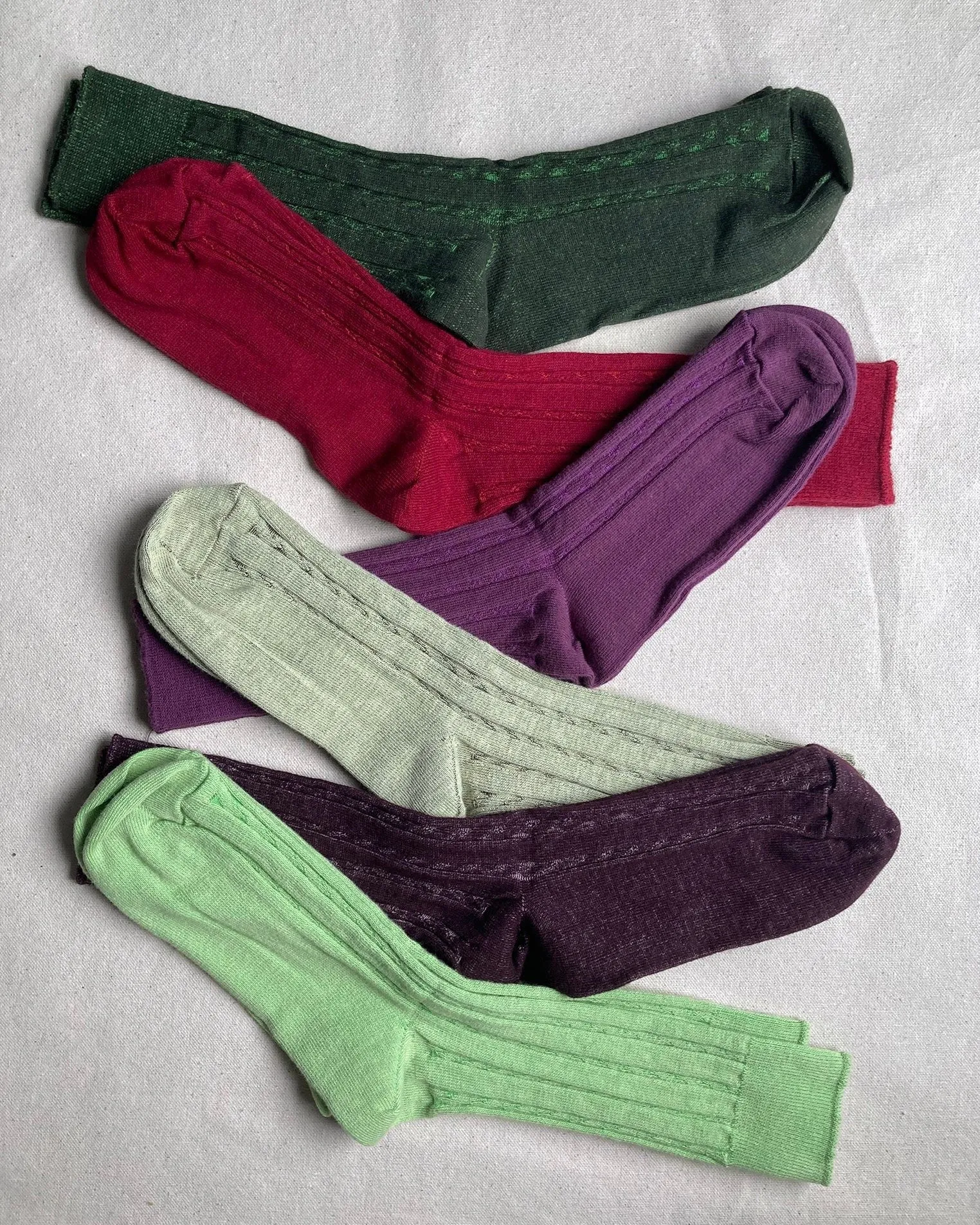 Twisted knit socks by OKAYOK sold by atelier b