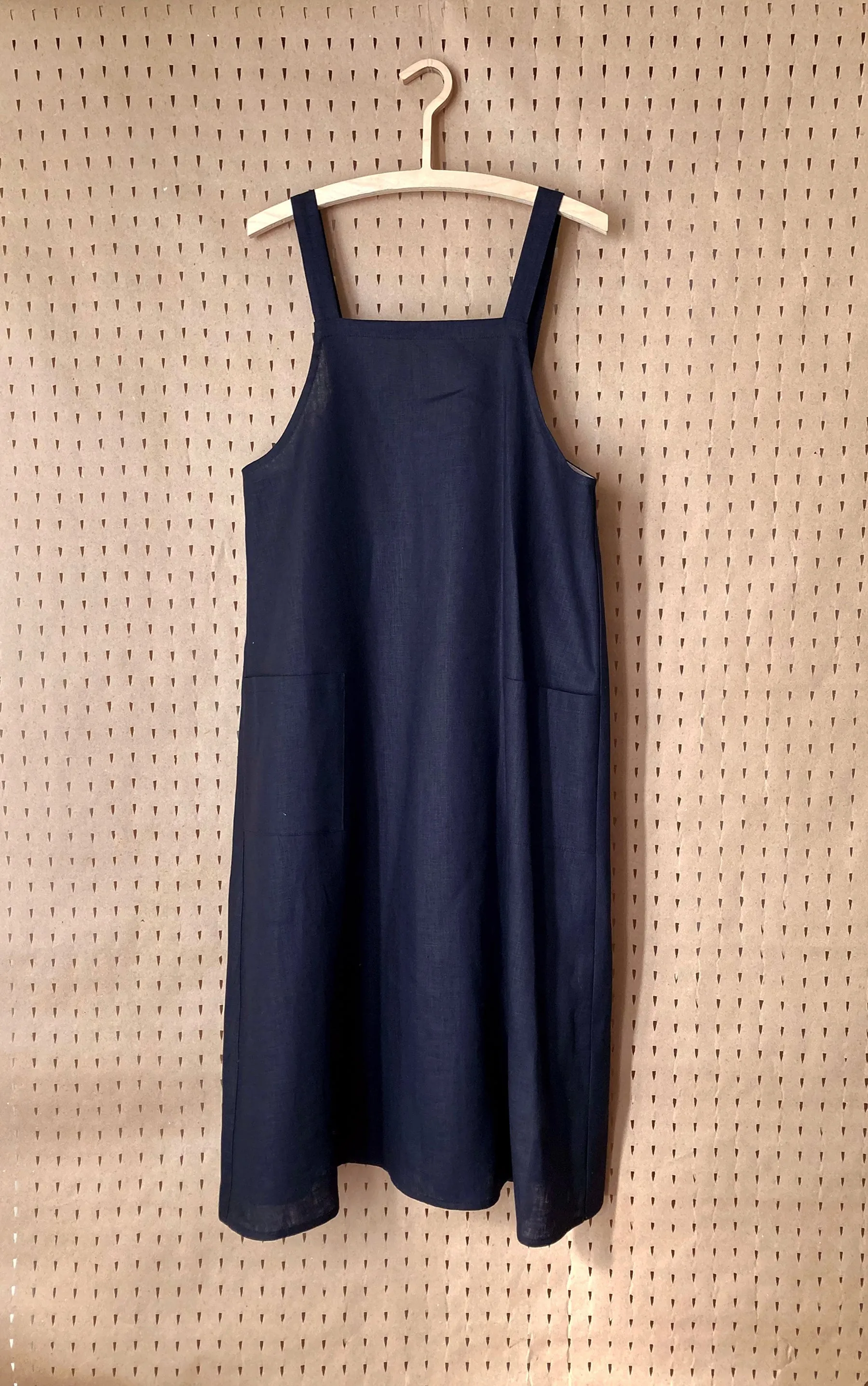 Apron dress No2417w, black linen size 3x sold by atelier b product image thumbnail 2
