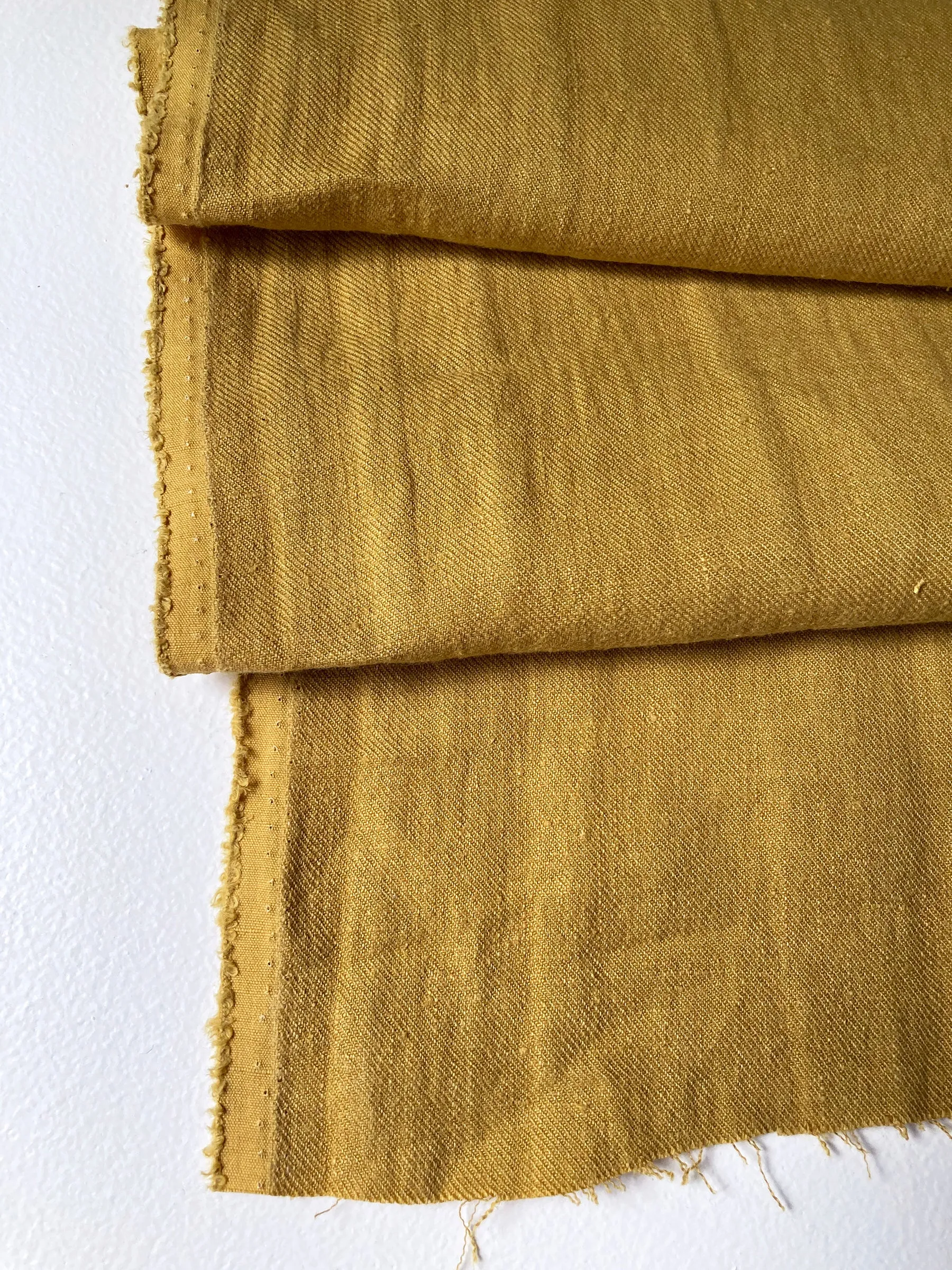 Yellow linen twill, by the half meter sold by atelier b product image thumbnail 2