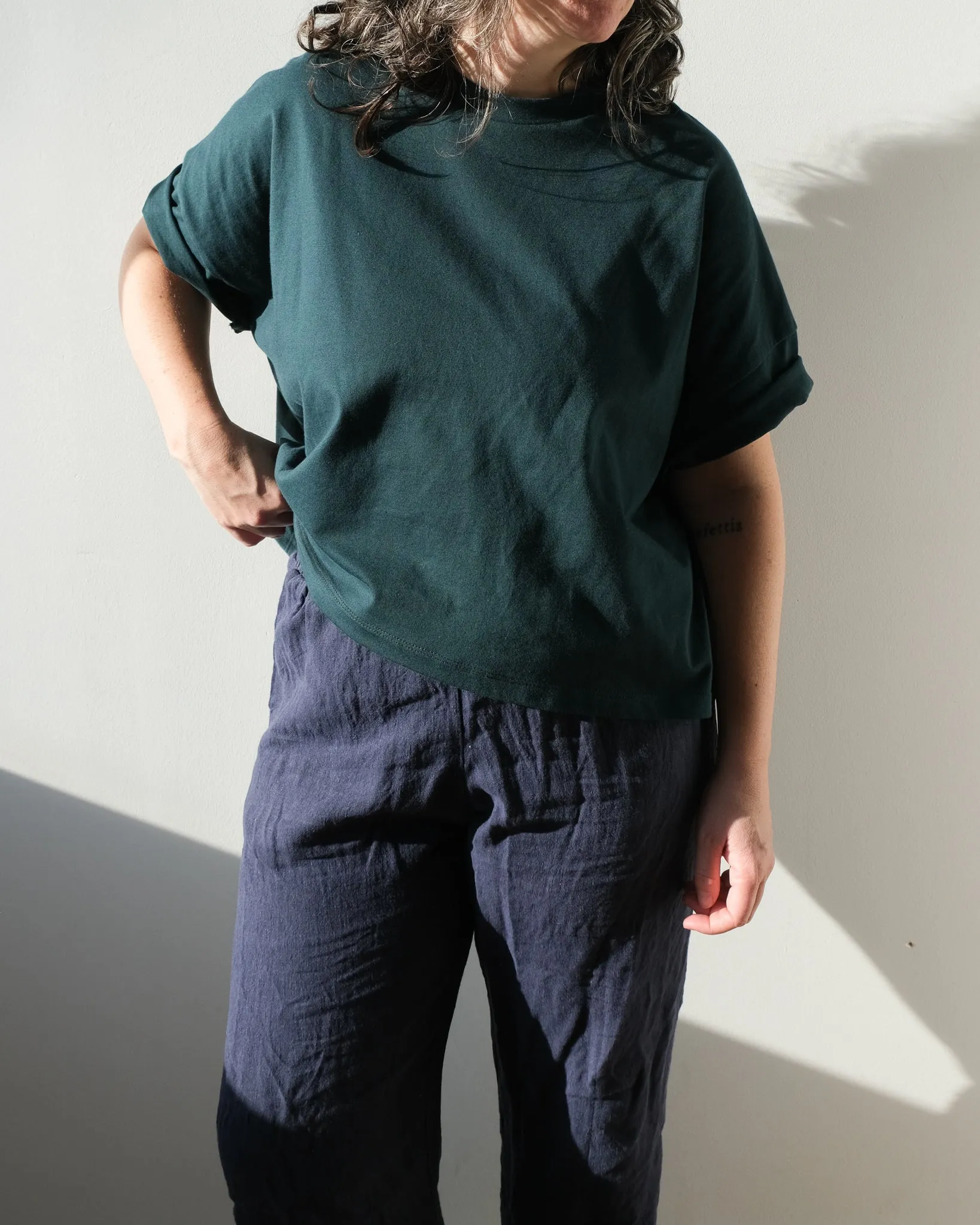 Boxy t-shirt No2470w, solid colours sold by atelier b product image thumbnail 2