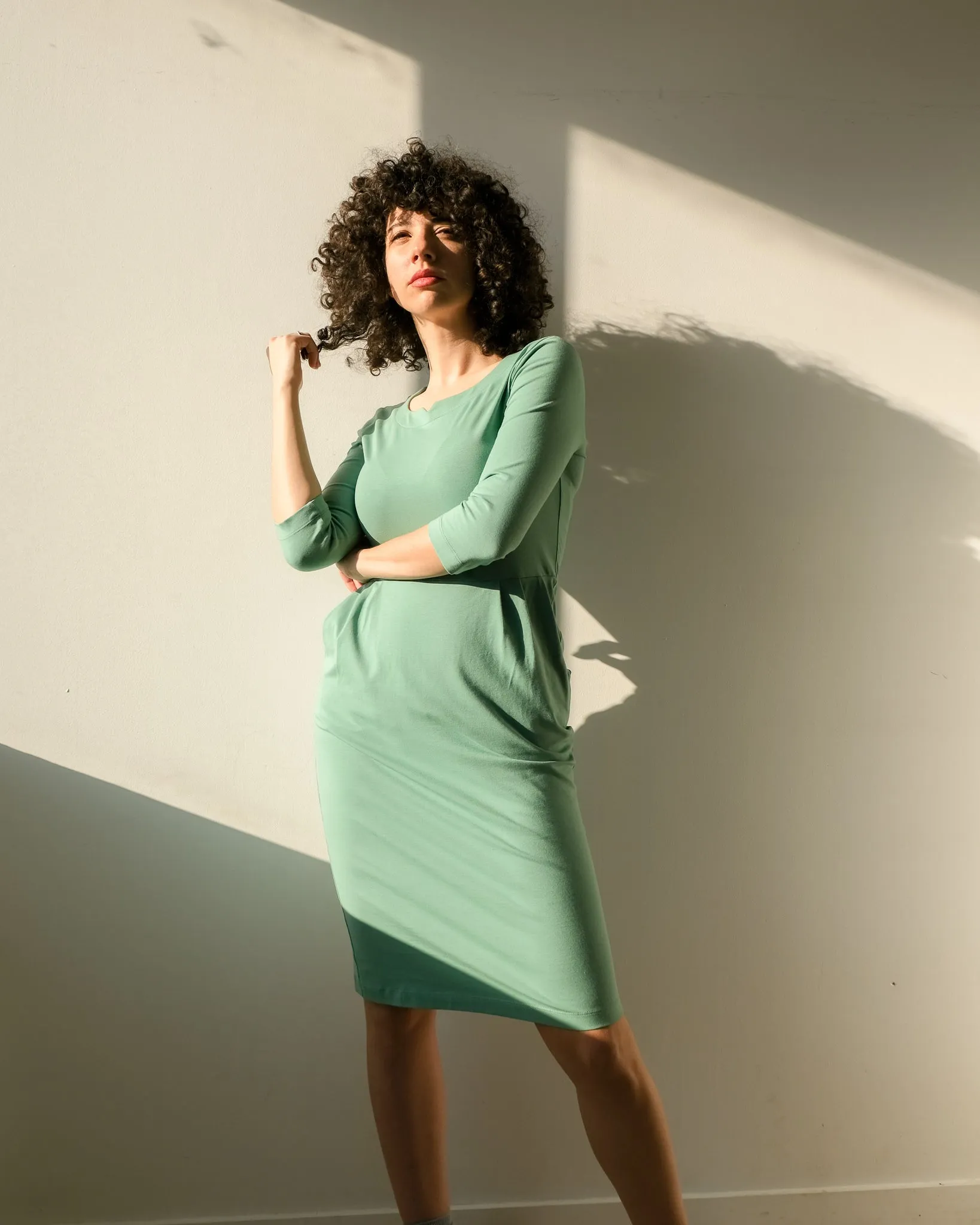 Jersey dress No6054w, in stock sold by atelier b product image thumbnail 3