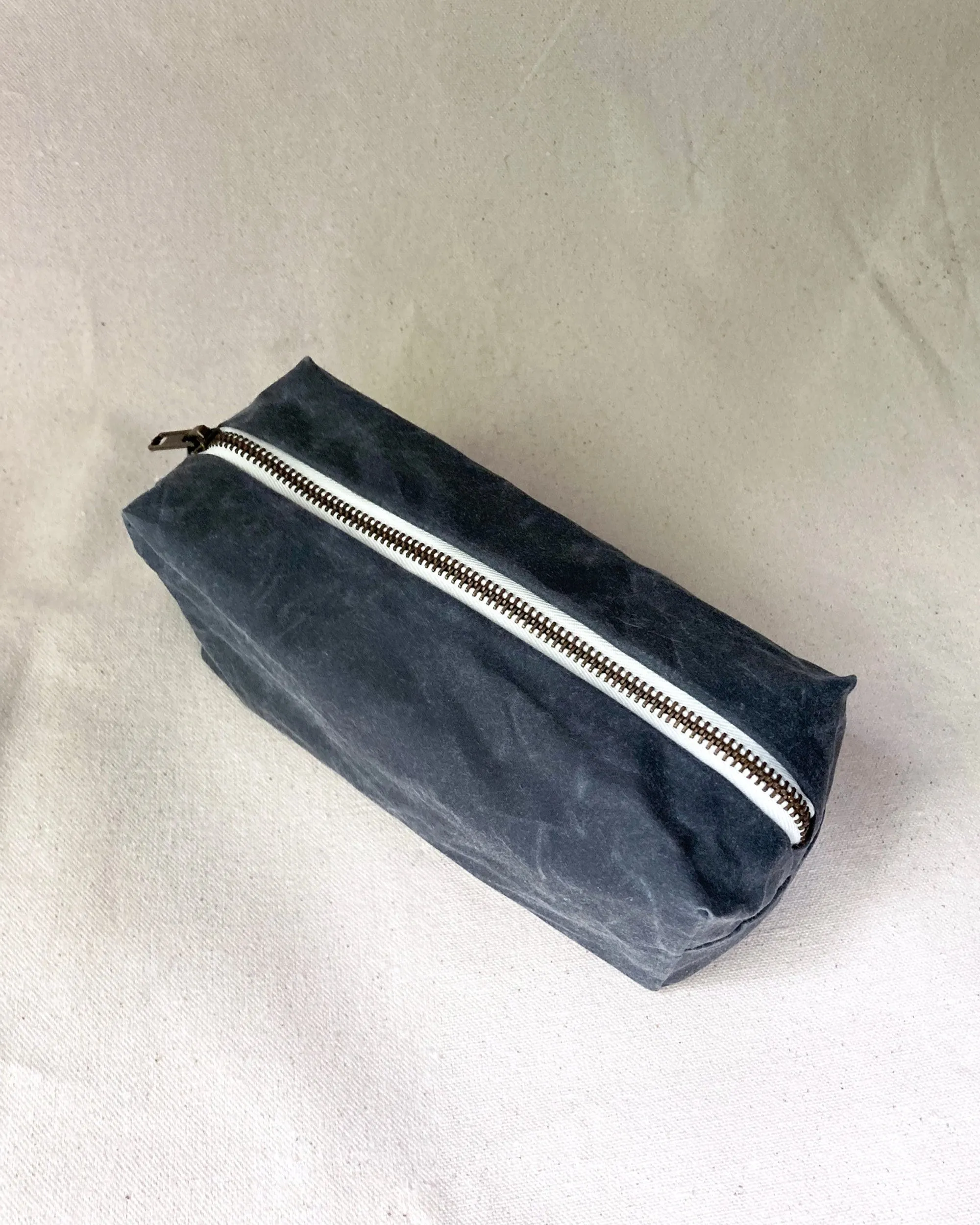 Pencil case, waxed cotton sold by atelier b product image thumbnail 2