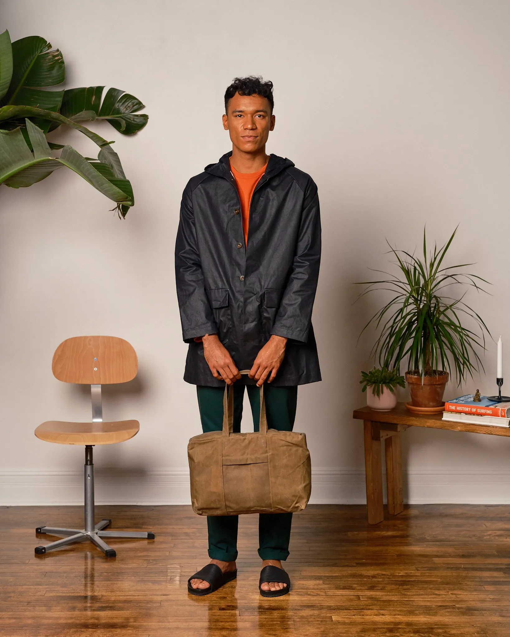 Box bag No6093u, waxed cotton sold by atelier b product image thumbnail 5