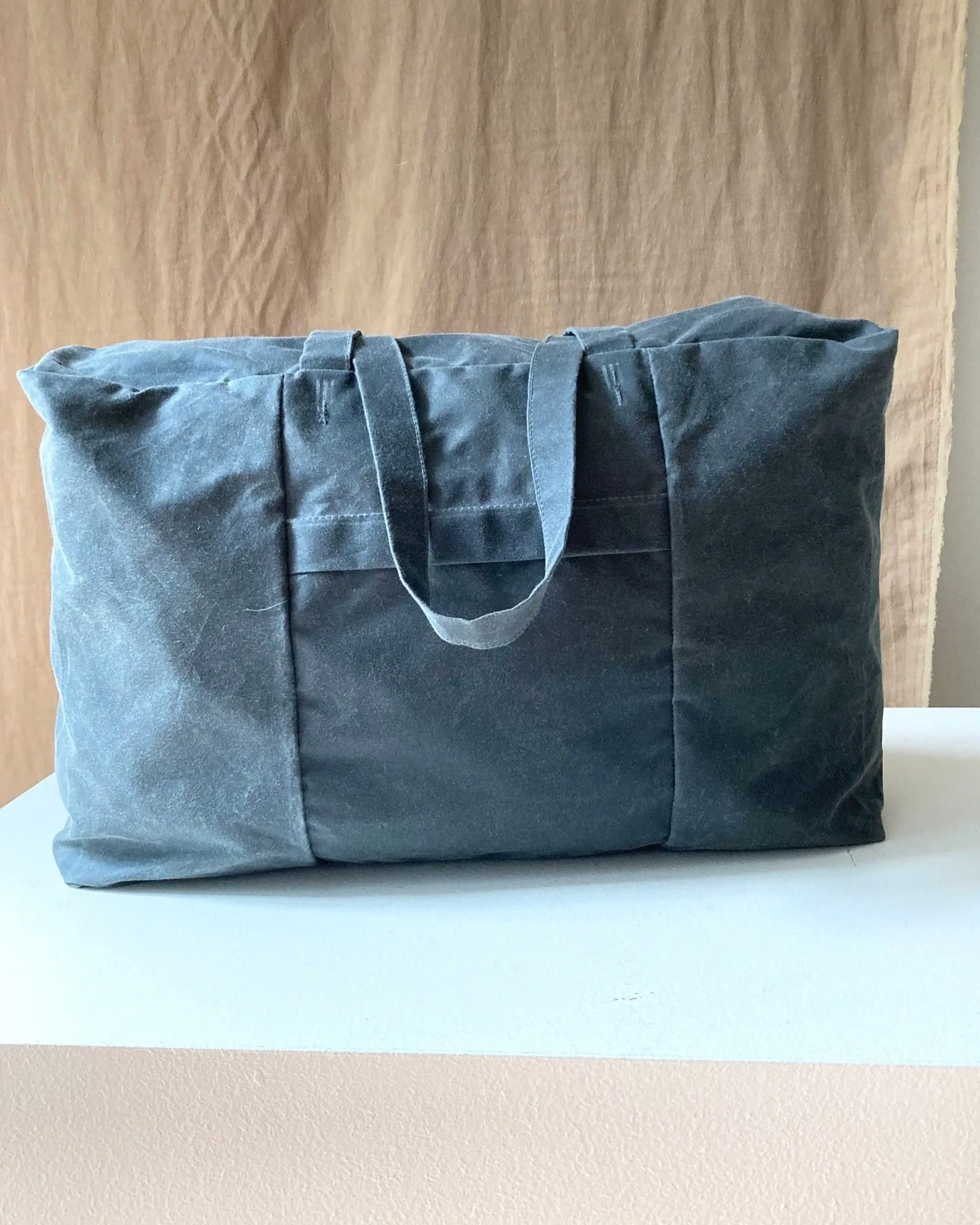 Box bag No6093u, waxed cotton sold by atelier b product image thumbnail 4