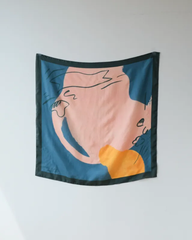 Silk scarf No6013w x Bourdua sold by atelier b