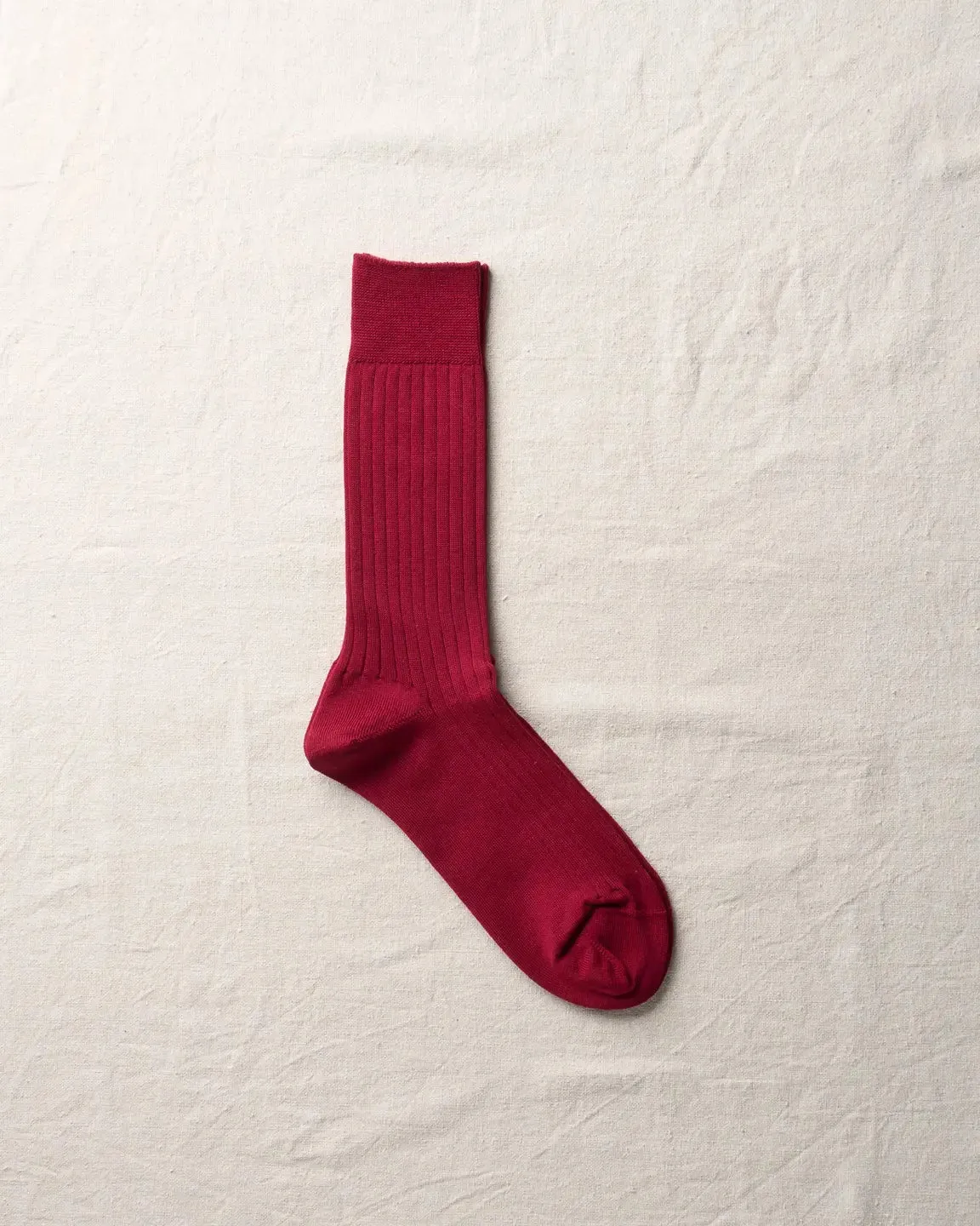 Fine cotton ribbed socks by Yahae sold by atelier b