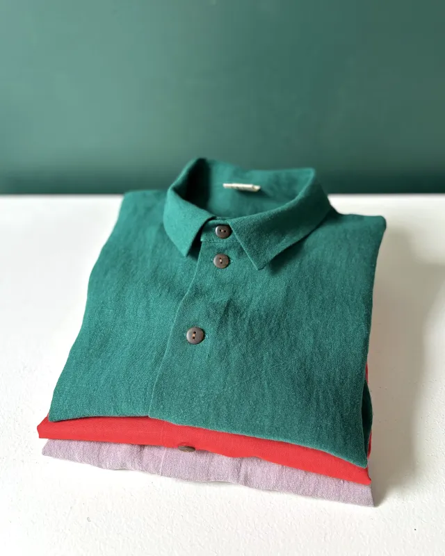 Loose-fitting shirt No2511w, linen made by atelier b