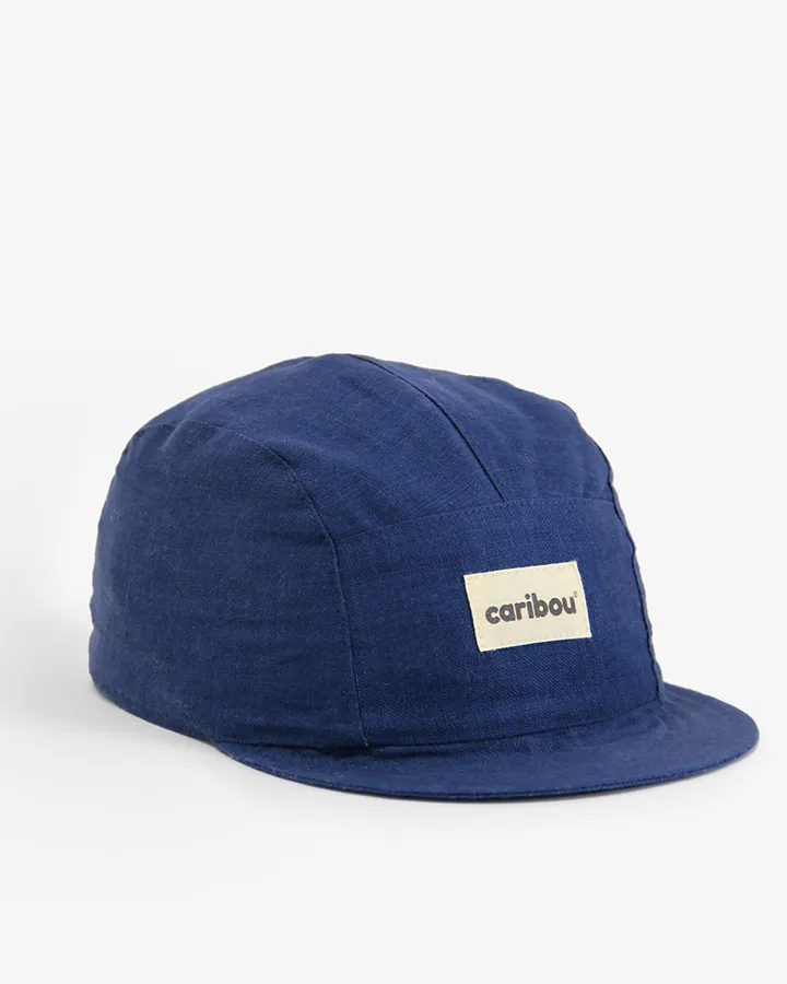 Linen cap by Caribou, indigo sold by atelier b product image thumbnail 2
