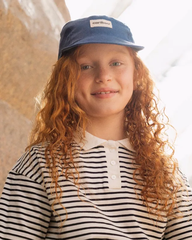 Linen cap by Caribou, indigo sold by atelier b