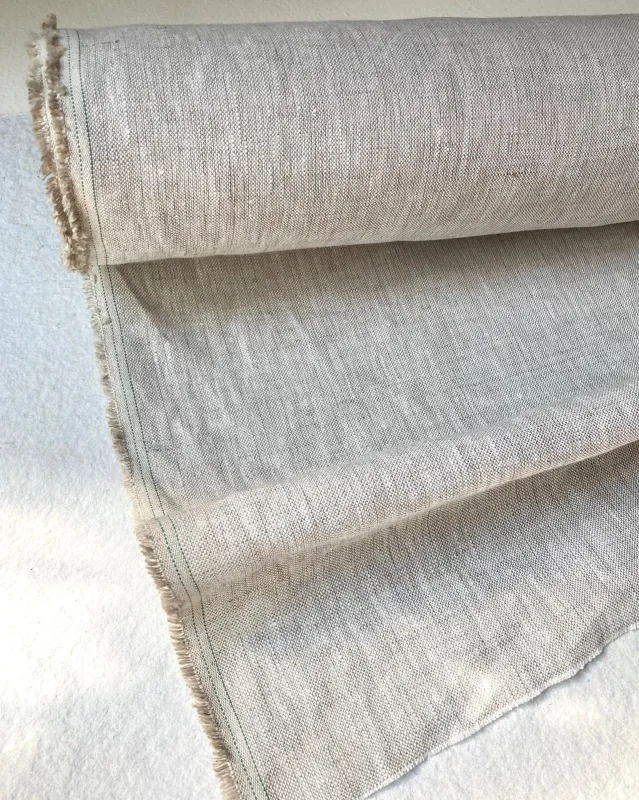 Two tone beige linen, by the half meter made by atelier b
