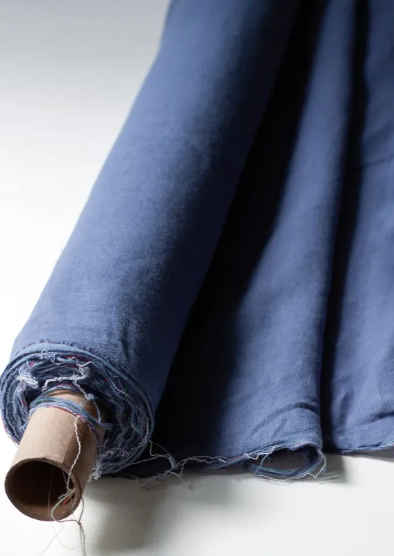 Violet blue pre-softened linen, by the half meter made by atelier b