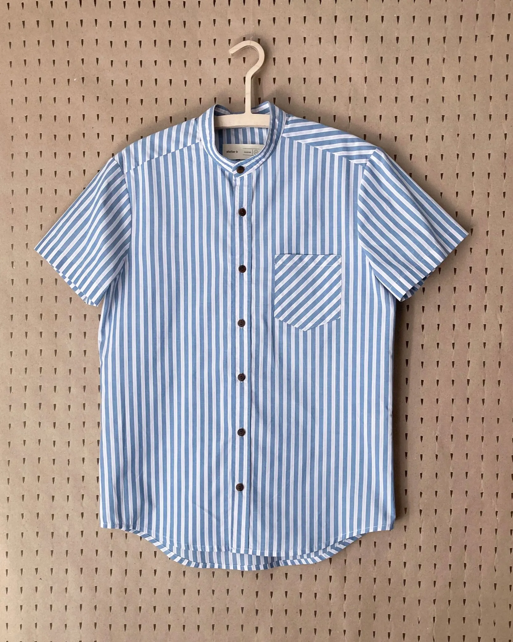 Short sleeve shirt No2444m, stripes sold by atelier b product image thumbnail 3