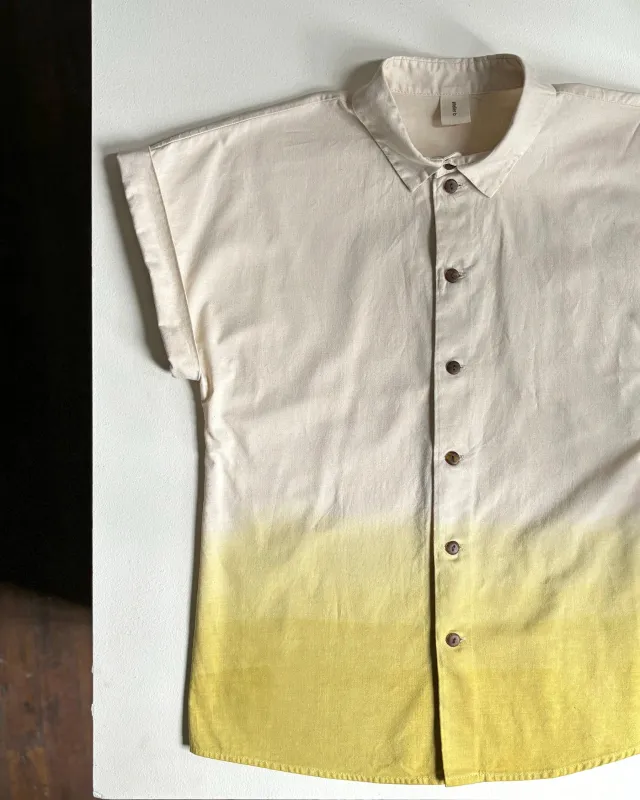 Loose-fitting shirt No2511w, ombré rudbeckia made by atelier b
