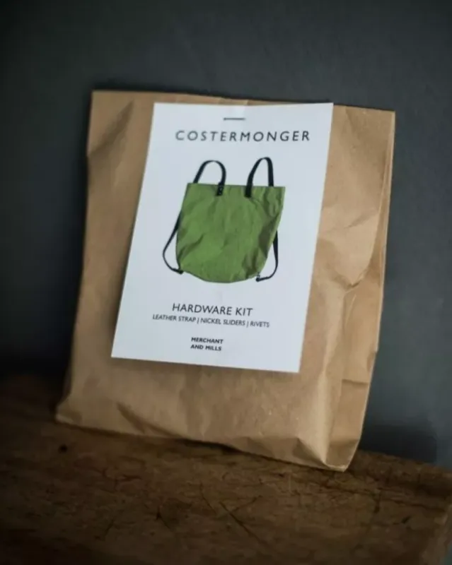 Hardware kit for Costermonger bag by Merchant & Mills, nickel made by atelier b