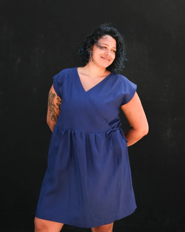 Pleated dress No2510w, solid colours made by atelier b