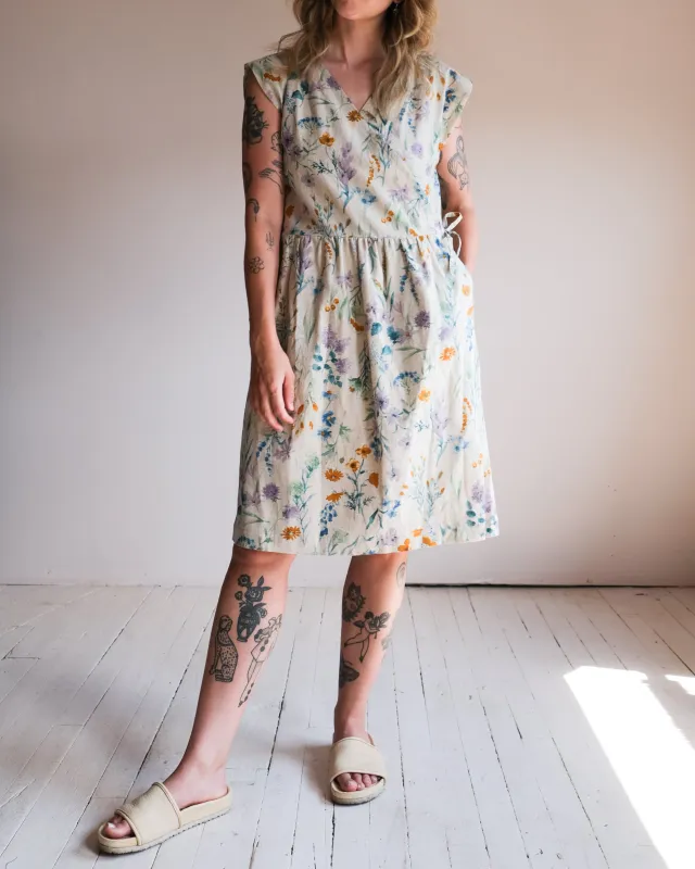 Wrap dress No2516w, floral made by atelier b
