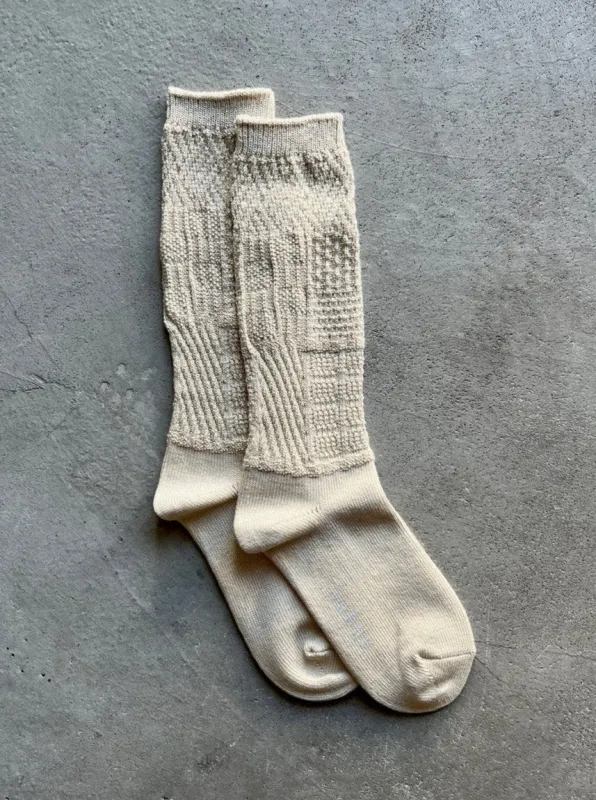 Patchwork patterned socks by Yahae made by yahae