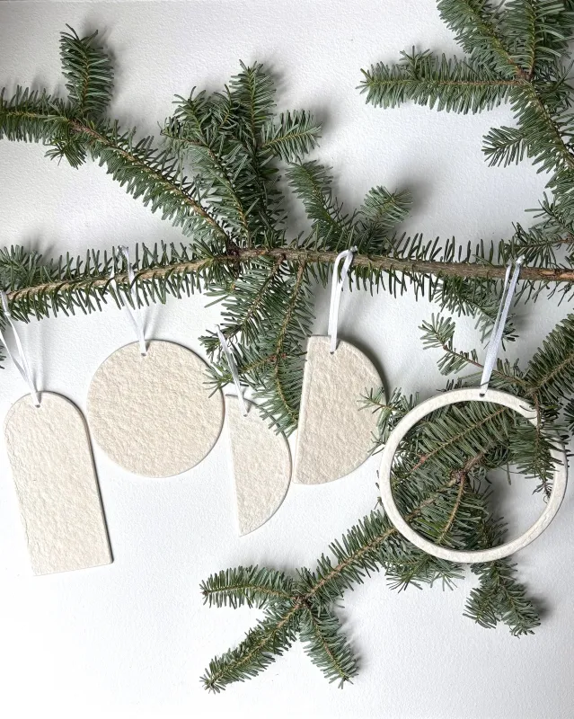 Hanging ornament, circular economy collection sold by atelier b