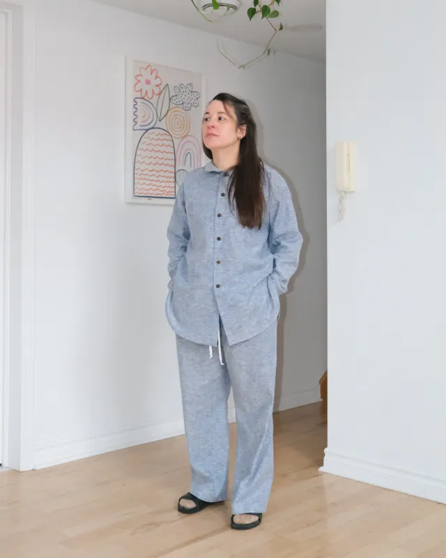 Loose-fitting lounge shirt No5806w sold by atelier b