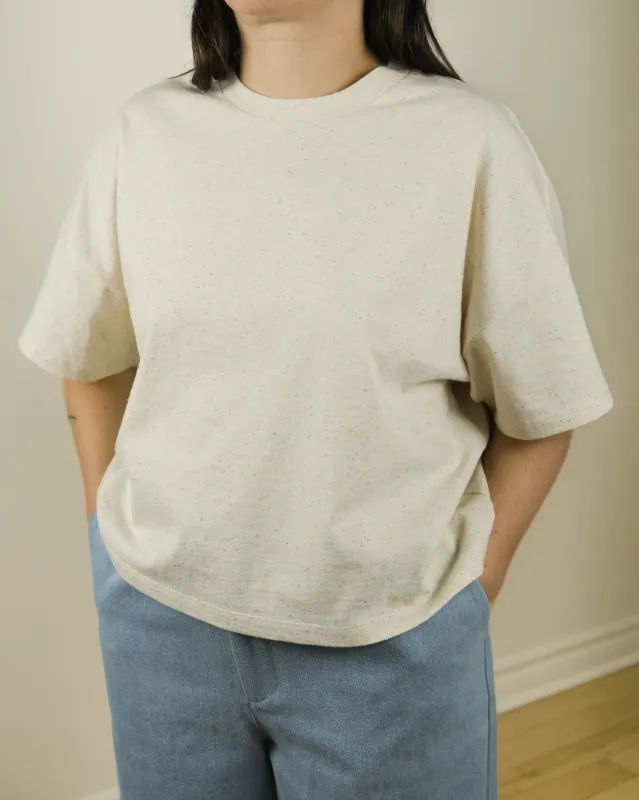 Boxy t-shirt No2470w, neon confetti made by atelier b