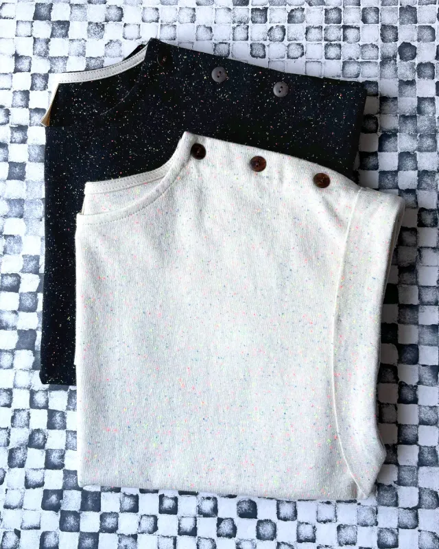 Cap sleeve top No2604w, neon confetti made by atelier b