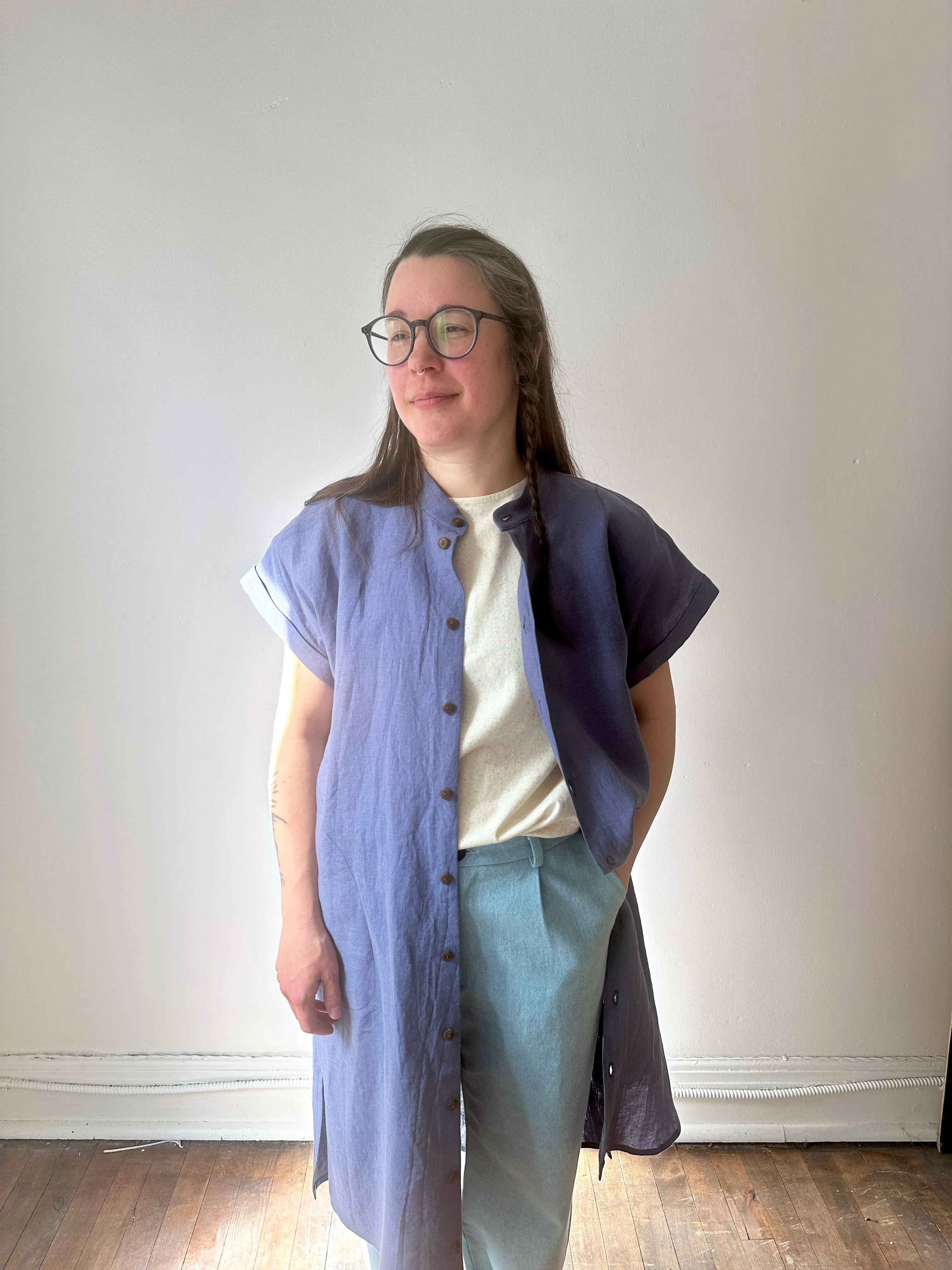 Shirt dress No2622w, linen sold by atelier b product image thumbnail 2