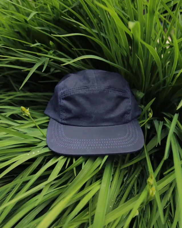 5-panel cap by Mutton Head, waxed cotton made by atelier b