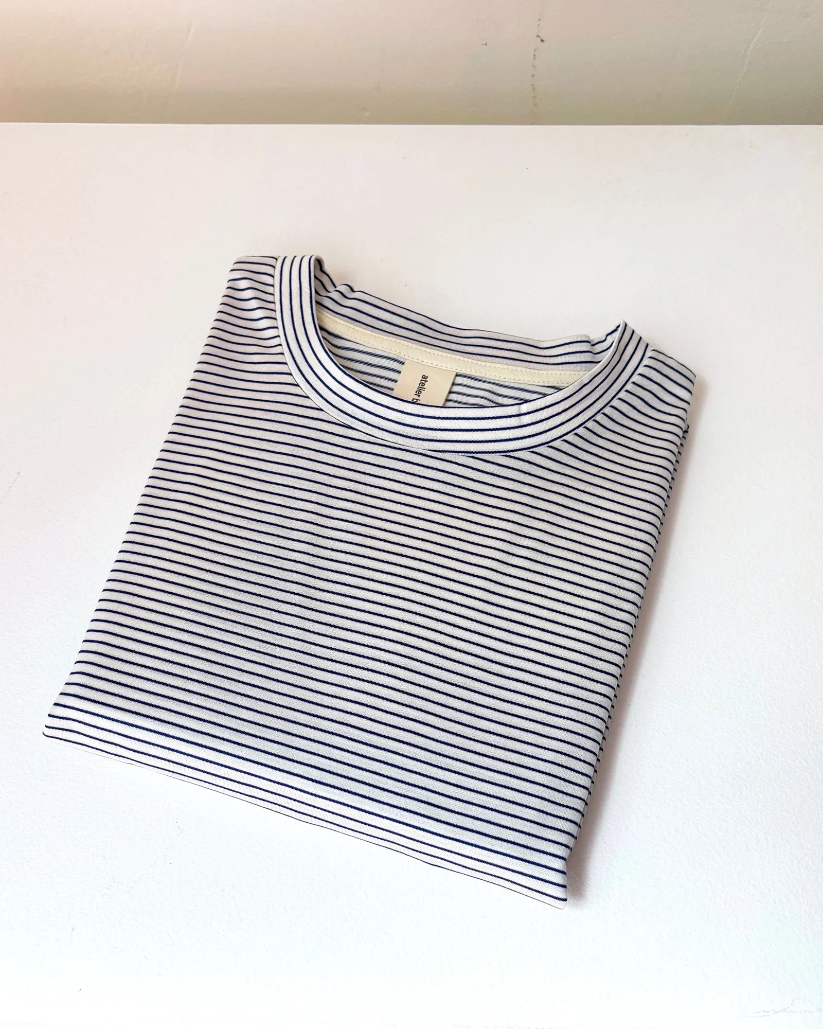 Unisex long-sleeved top No6077u, fine stripes sold by atelier b product image thumbnail 4