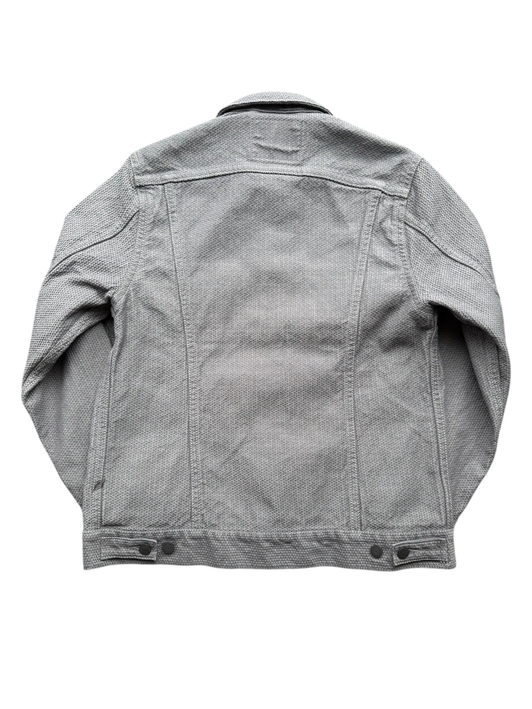 Pure Blue Japan - 6221-GRY Woven Sashiko Type 3 Denim Jacket - Grey x Black sold by Dutil Denim product image thumbnail 2