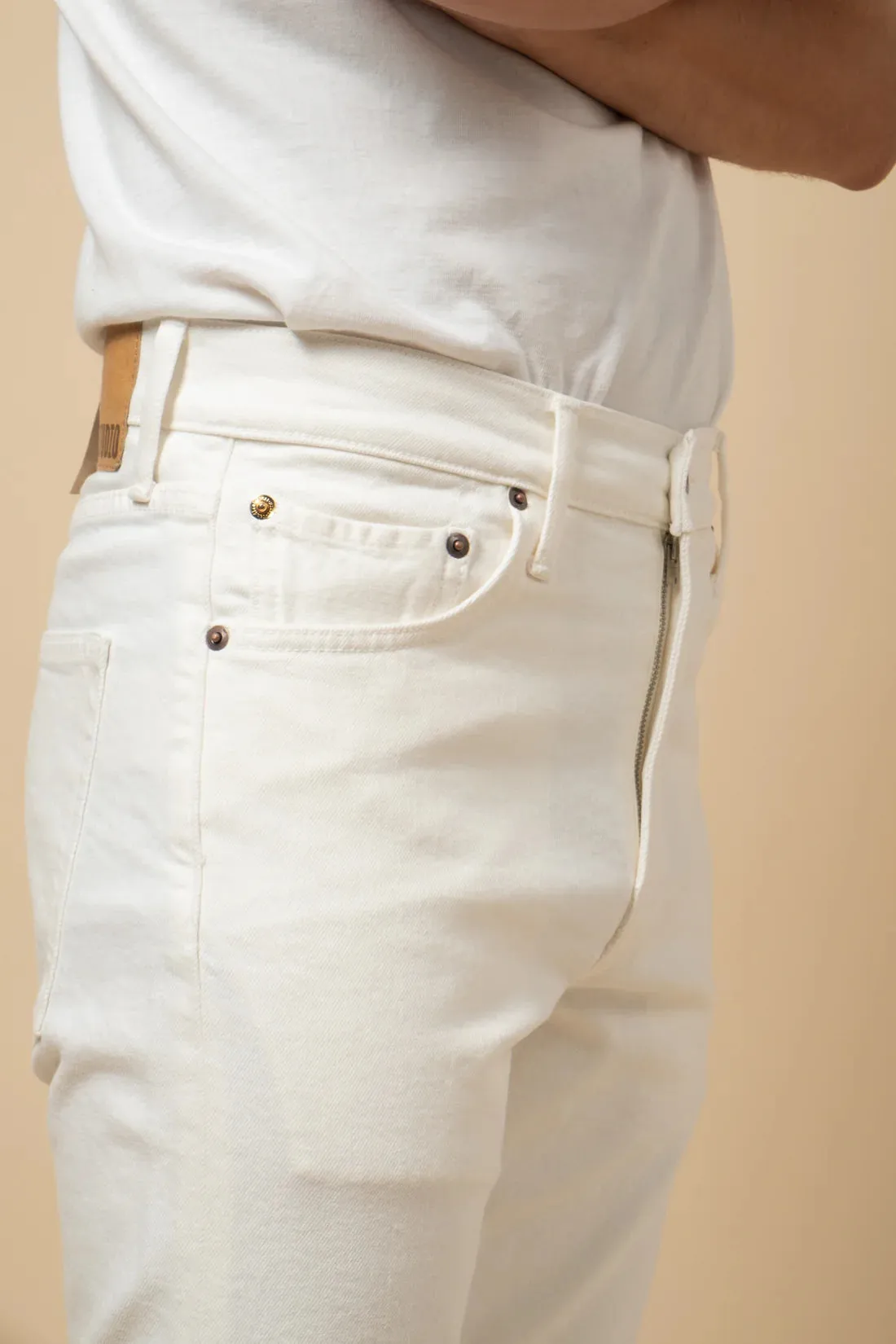 C.O.F. Studio - M7 Tapered - Ecru Stonewash sold by Dutil Denim product image thumbnail 3