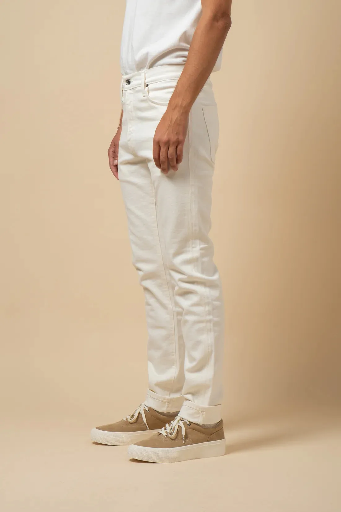 C.O.F. Studio - M7 Tapered - Ecru Stonewash sold by Dutil Denim product image thumbnail 2