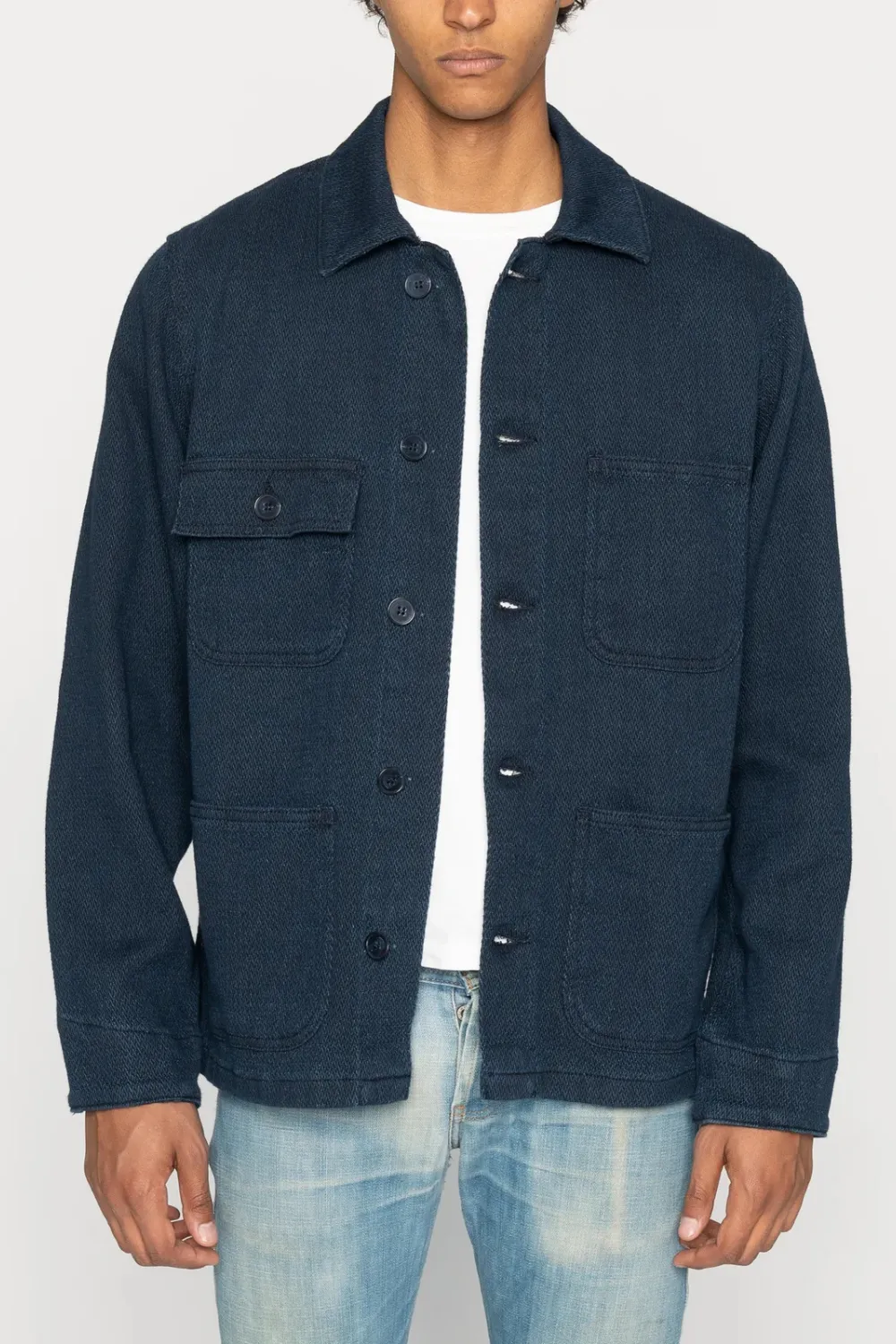 Naked & Famous - Chore Coat - Yagasuri Denim sold by Dutil Denim